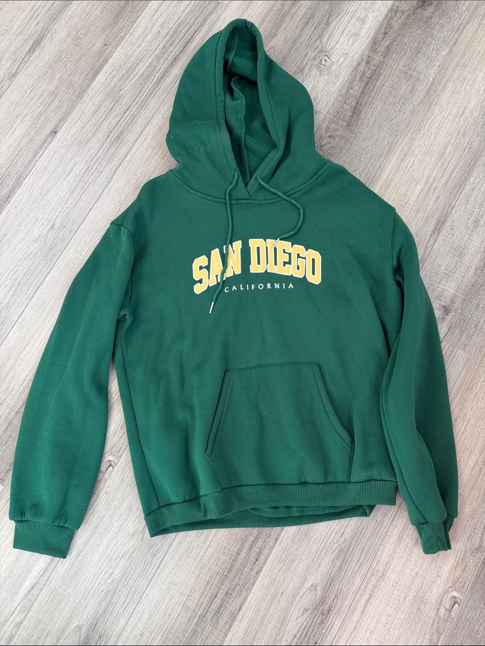 San Diego California Green Hooded Sweatshirt